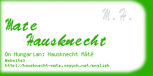mate hausknecht business card